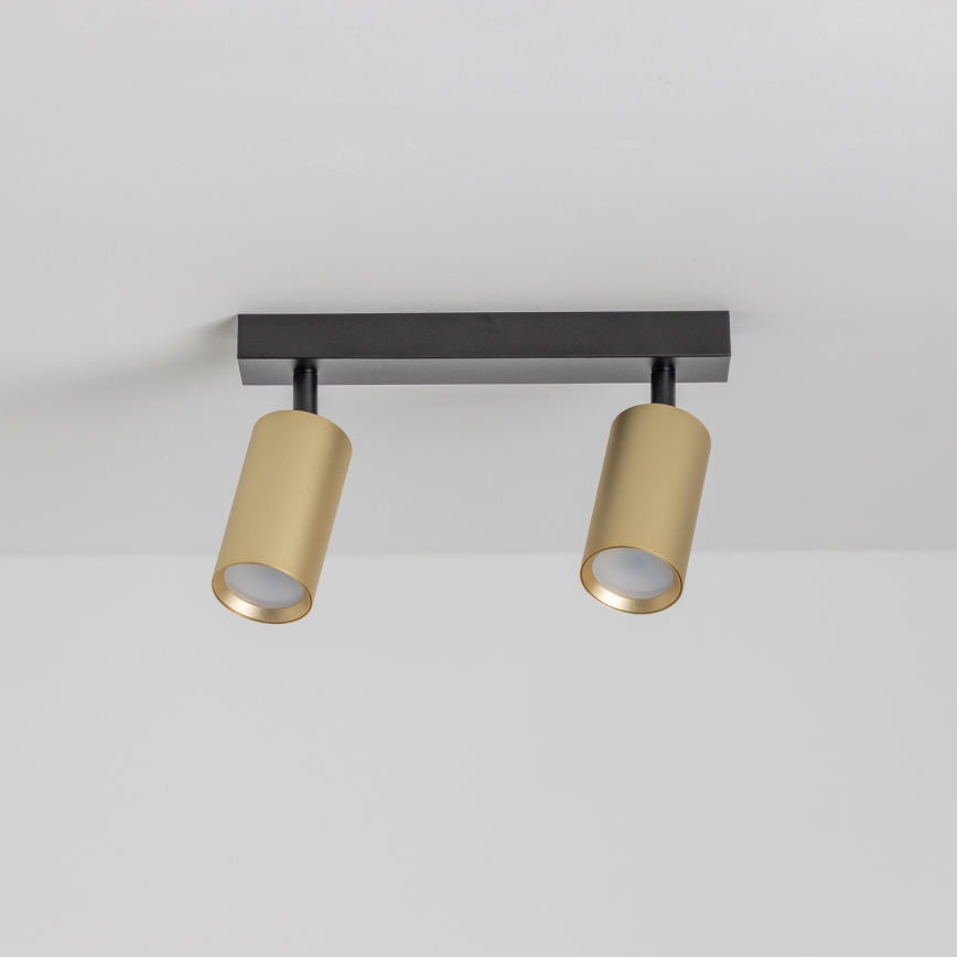 Brilagi - LED RGBW stmievateľné bodové svietidlo SELE GOLDEN 2xGU10/6,5W/230V 2700-6500K čierna/zlatá