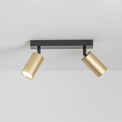 Brilagi - LED RGBW stmievateľné bodové svietidlo SELE GOLDEN 2xGU10/6,5W/230V 2700-6500K čierna/zlatá