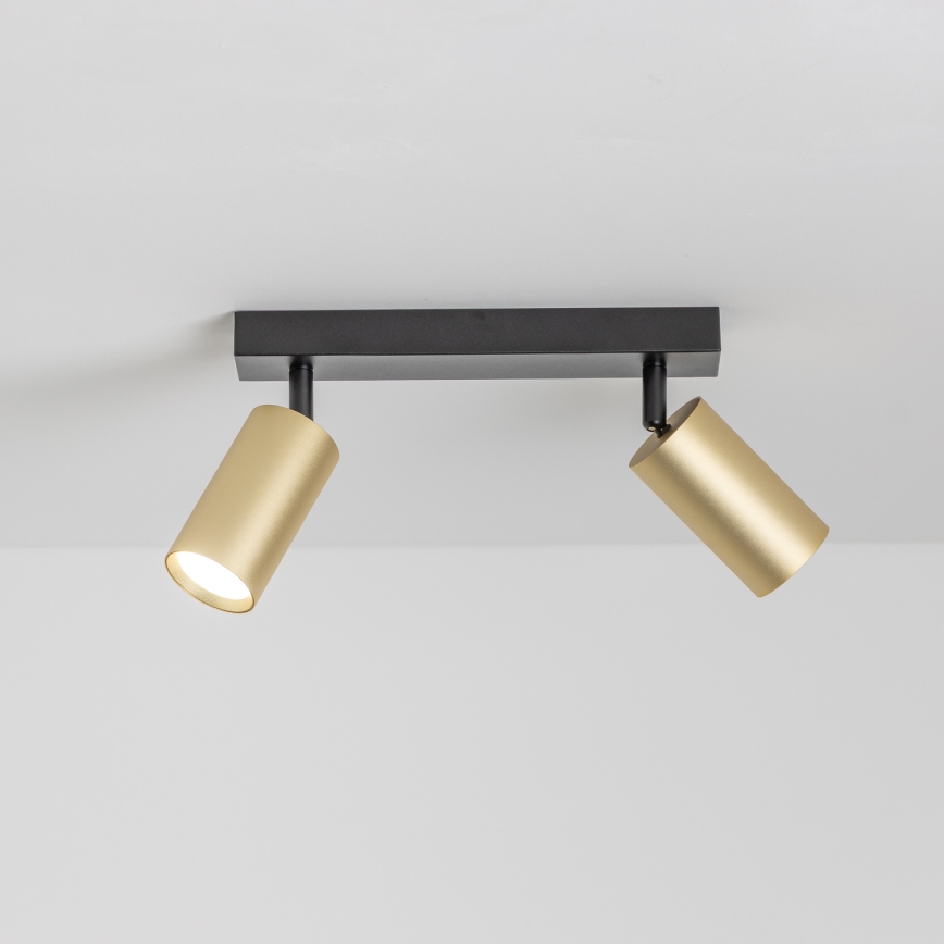 Brilagi - LED RGBW stmievateľné bodové svietidlo SELE GOLDEN 2xGU10/6,5W/230V 2700-6500K čierna/zlatá