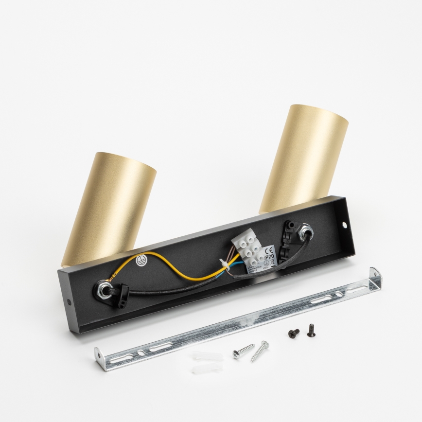 Brilagi - LED RGBW stmievateľné bodové svietidlo SELE GOLDEN 2xGU10/6,5W/230V 2700-6500K čierna/zlatá