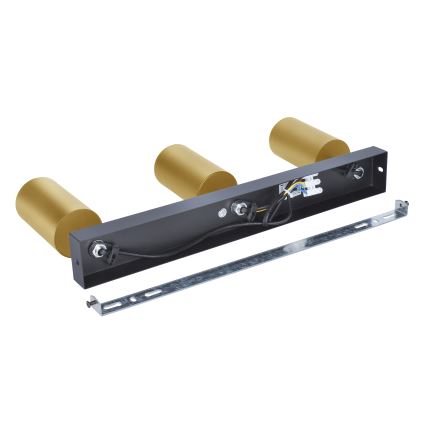 Brilagi - LED RGBW stmievateľné bodové svietidlo SELE GOLDEN 3xGU10/4,8W/230V 3000K čierna/zlatá + diaľkové ovládanie