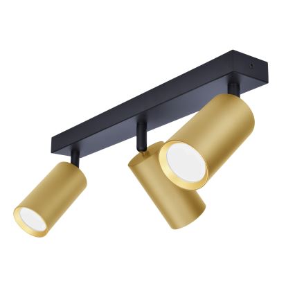 Brilagi - LED RGBW stmievateľné bodové svietidlo SELE GOLDEN 3xGU10/6,5W/230V 2700-6500K čierna/zlatá