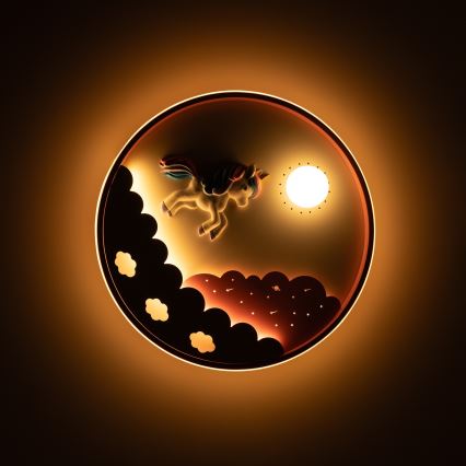 Brilagi - LED stmievateľné detské stropné svietidlo UNICORN LED/68W/230V 3000-6000K pr. 49 cm + diaľkové ovládanie