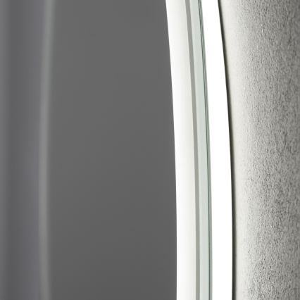 Brilagi - LED Stmievateľné kúpeľňové vyhrievané zrkadlo s podsvietením AVA ECO LED/11,5W/230V pr. 60 cm 3000/4000/6500K IP44 CRI 90