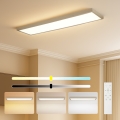 Brilagi - LED Stmievateľné kúpeľňové stropné svietidlo FRAME SMART LED/50W/230V 120x30 cm 3000-6000K IP44 béžová + diaľkové ovládanie