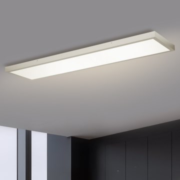 Brilagi - LED Stmievateľné kúpeľňové stropné svietidlo FRAME SMART LED/50W/230V 120x30 cm 3000-6000K IP44 strieborná + diaľkové ovládanie