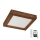 Brilagi - LED Stmievateľné kúpeľňové stropné svietidlo WOODY FRAME LED/24W/230V dub čerešňa 30x30 cm 3000-6000K IP44 + diaľkové ovládanie