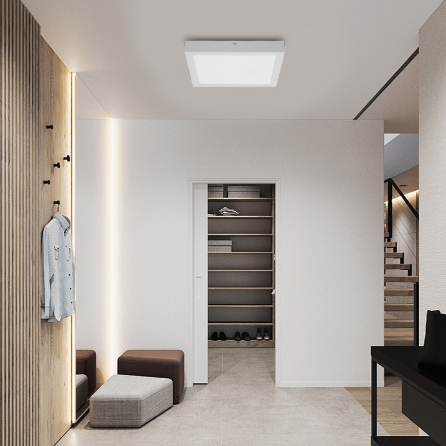 Brilagi - LED Stmievateľné kúpeľňové stropné svietidlo FRAME SMART LED/24W/230V 30x30 cm 3000-6000K IP44 biela + diaľkové ovládanie