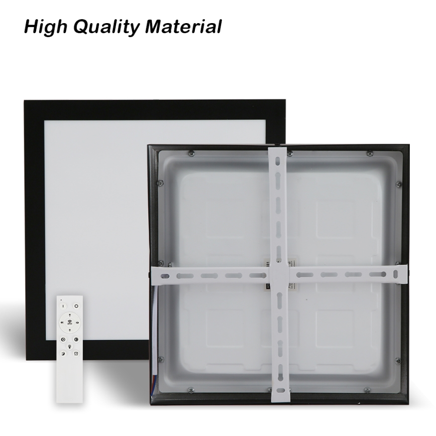 Brilagi - LED Stmievateľné kúpeľňové stropné svietidlo FRAME SMART LED/24W/230V 30x30 cm 3000-6000K IP44 čierna + diaľkové ovládanie