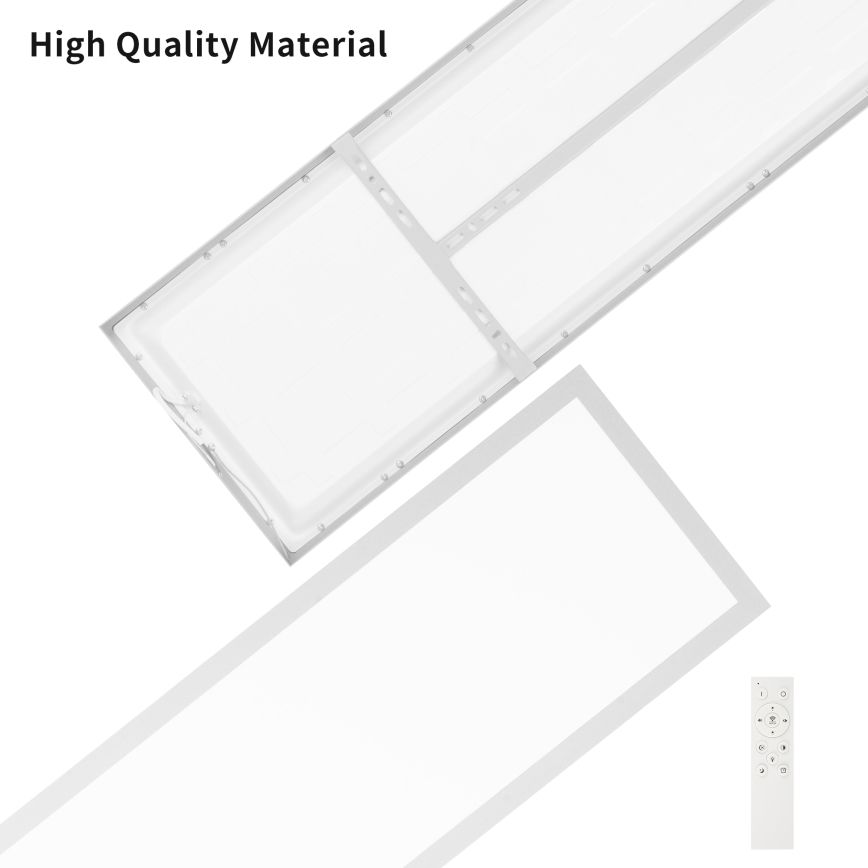 Brilagi - LED Stmievateľné kúpeľňové stropné svietidlo FRAME SMART LED/50W/230V 120x30 cm 3000-6000K IP44 strieborné + diaľkové ovládanie