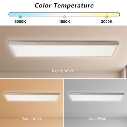 Brilagi - LED Stmievateľné kúpeľňové stropné svietidlo FRAME SMART LED/50W/230V 3000-6000K IP44 biela + diaľkové ovládanie