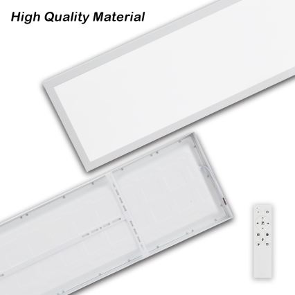 Brilagi - LED Stmievateľné kúpeľňové stropné svietidlo FRAME SMART LED/50W/230V 30x120 cm 3000-6000K IP44 biela + diaľkové ovládanie
