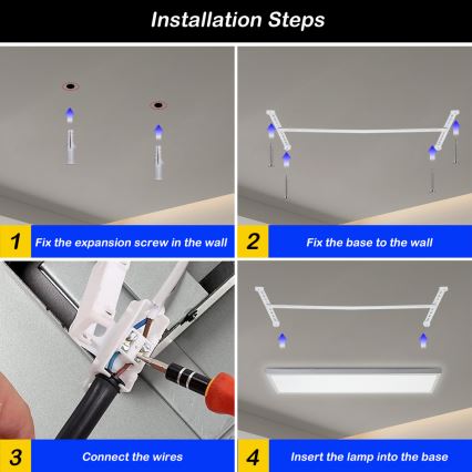 Brilagi - LED Stmievateľné kúpeľňové stropné svietidlo FRAME SMART LED/50W/230V 30x120 cm 3000-6000K IP44 biela + diaľkové ovládanie