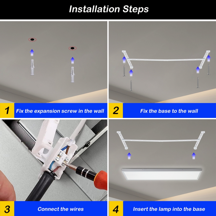 Brilagi - LED Stmievateľné kúpeľňové stropné svietidlo FRAME SMART LED/50W/230V 30x120 cm 3000-6000K IP44 biela + diaľkové ovládanie