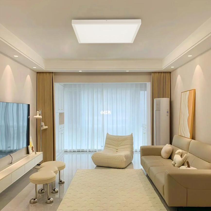 Brilagi - LED Stmievateľné kúpeľňové stropné svietidlo FRAME SMART LED/50W/230V 60x60 cm 3000-6000K IP44 biela + diaľkové ovládanie