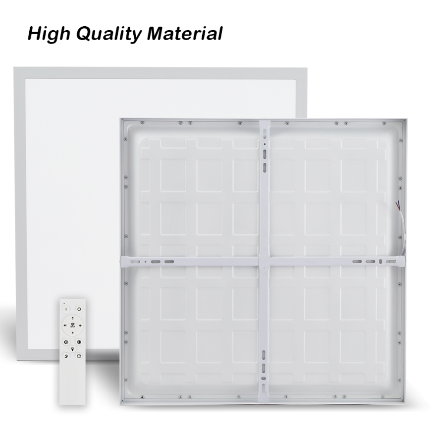 Brilagi - LED Stmievateľné kúpeľňové stropné svietidlo FRAME SMART LED/50W/230V 60x60 cm 3000-6000K IP44 biela + diaľkové ovládanie