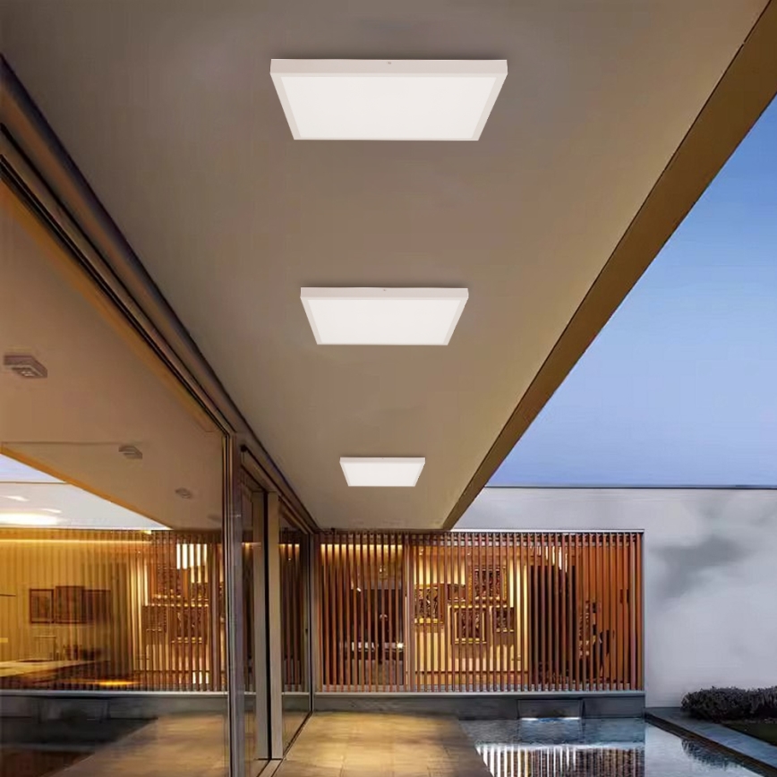 Brilagi - LED Stmievateľné kúpeľňové stropné svietidlo FRAME SMART LED/50W/230V 60x60 cm 3000-6000K IP44 biela + diaľkové ovládanie