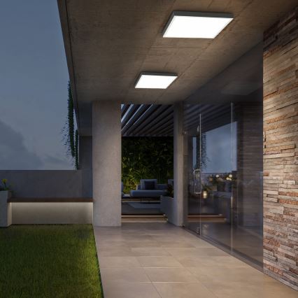 Brilagi - LED Stmievateľné kúpeľňové stropné svietidlo FRAME SMART LED/50W/230V 60x60 cm 3000-6000K IP44 biela + diaľkové ovládanie