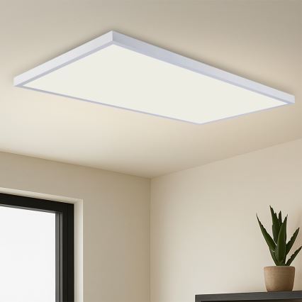 Brilagi - LED stmievateľné kúpeľňové stropné svietidlo FRAME SMART LED/96W/230V 120x60 cm 3000-6000K IP44 biela + diaľkové ovládanie