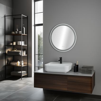 Brilagi - LED kúpeľňové vyhrievané zrkadlo AVA ECO LED/11,5W/230V pr. 60 cm IP44 CRI 90 stmievateľné + CCT