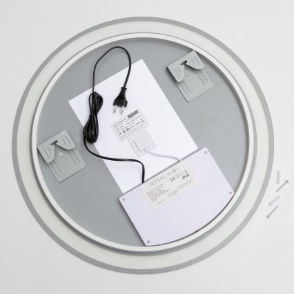 Brilagi - LED kúpeľňové vyhrievané zrkadlo AVA ECO LED/11,5W/230V pr. 60 cm IP44 CRI 90 stmievateľné + CCT