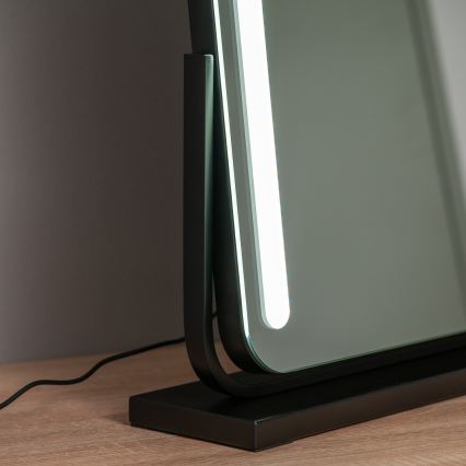 BRILAGI - LED stmievateľné make-up zrkadlo CALIFORNIA LED/22W/230V 3000/4000/6500K 58x43 cm čierne