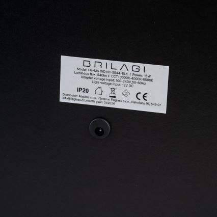 BRILAGI - LED stmievateľné make-up zrkadlo CALIFORNIA LED/22W/230V 3000/4000/6500K 58x43 cm čierne