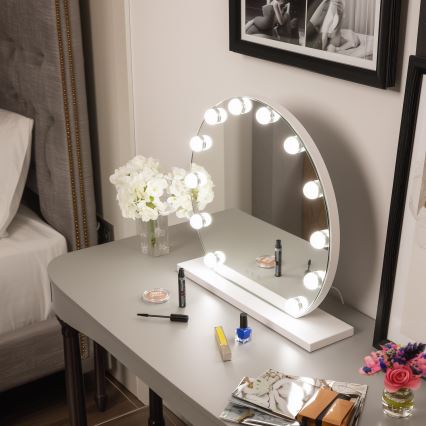 Brilagi - LED stmievateľné make-up zrkadlo HOLLYWOOD LED/12W/230V 3000/4000/6500K