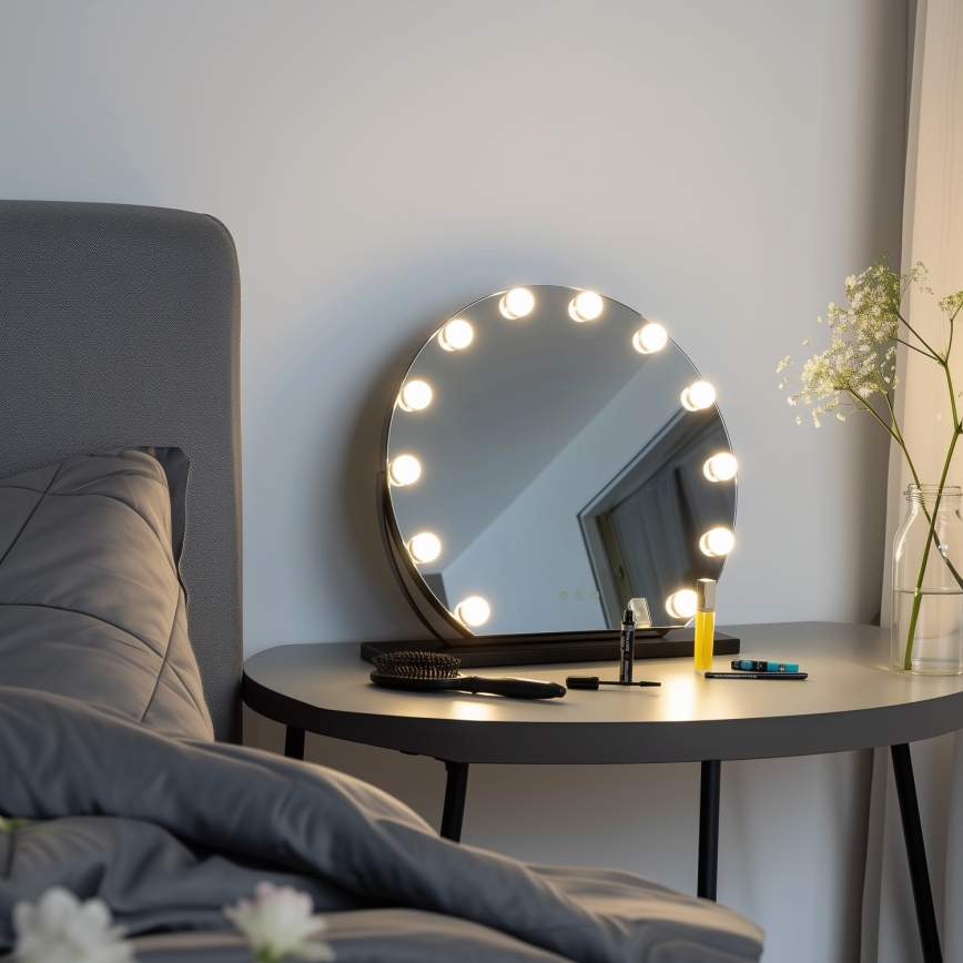 Brilagi - LED stmievateľné make-up zrkadlo HOLLYWOOD LED/12W/230V 3000/4000/6500K