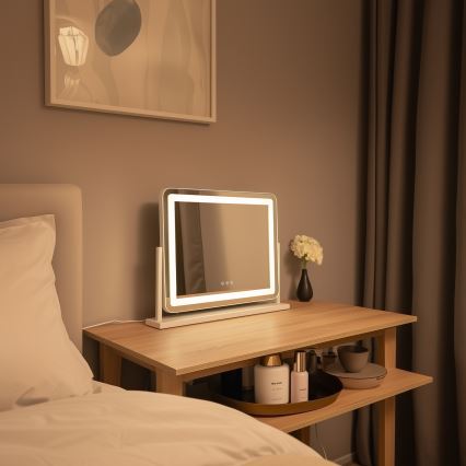 BRILAGI - LED stmievateľné make-up zrkadlo CALIFORNIA LED/25W/230V 3000/4000/6500K 55x44 cm biela