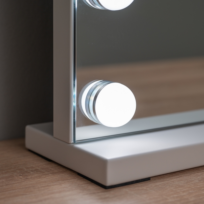 BRILAGI - LED stmievateľné líčiace zrkadlo HOLLYWOOD LED/15W/230V CCT + 2x USB 55x77 cm biela
