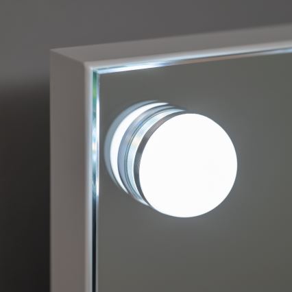 BRILAGI - LED stmievateľné make-upové zrkadlo HOLLYWOOD LED/15W/230V CCT + 2x USB 60x50 cm biela