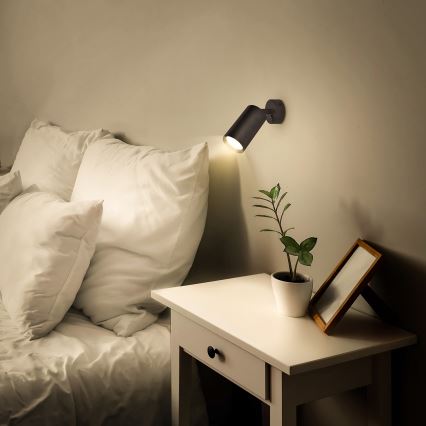 Brilagi - LED RGBW Stmievateľné nástenné bodové svietidlo SELE 1xGU10/4,8W/230V 3000K čierna + diaľkové ovládanie