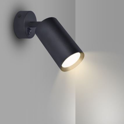 Brilagi - LED RGBW Stmievateľné nástenné bodové svietidlo SELE 1xGU10/4,8W/230V 3000K čierna + diaľkové ovládanie