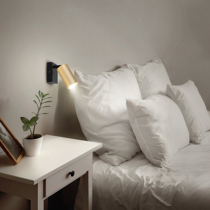 Brilagi - LED RGBW stmievateľné nástenné bodové svietidlo SELE 1xGU10/6,5W/230V 2700-6500K čierna/zlatá