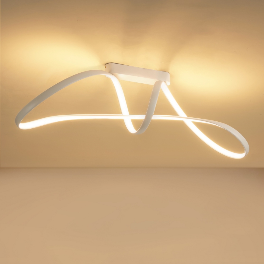 Brilagi - LED Stmievateľný prisadený luster TWISTER LED/60W/230V 3000-6000K biela + diaľkové ovládanie