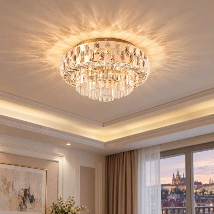 BRILAGI - LED stmievateľné stropné svietidlo AURELIA LED/45W/230V 3000-6000K pr. 50 cm zlatá + diaľkové ovládanie