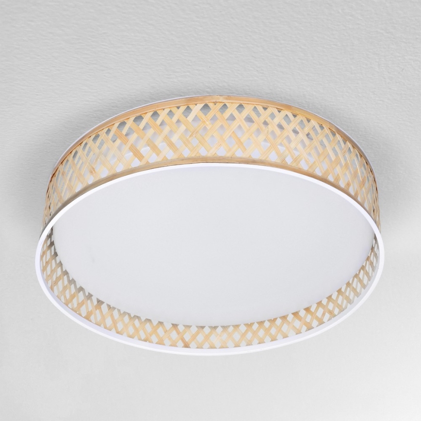 Brilagi - LED Stmievateľné stropné svietidlo CAMILA LED/48W/230V 3000-6500K bambus pr. 40 cm + diaľkové ovládanie