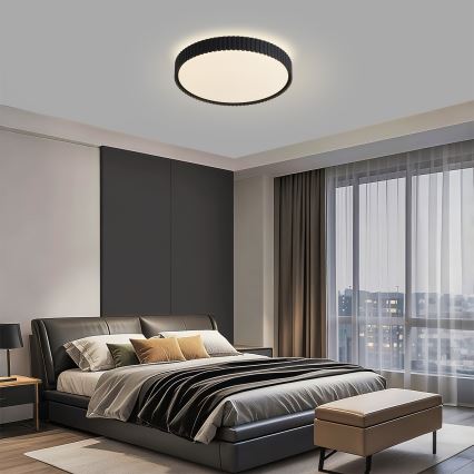Brilagi - stmievateľné LED stropné svietidlo CORVO LED/54W/230V 3000-6000K čierne, priemer 40 cm + diaľkové ovládanie