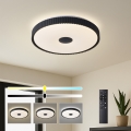 Brilagi - LED stmievateľné stropné svietidlo CORVO LED/72W/230V 3000-6000K čierne pr. 50 cm + diaľkové ovládanie