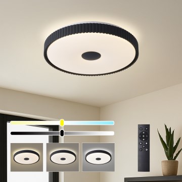 Brilagi - LED stmievateľné stropné svietidlo CORVO LED/72W/230V 3000-6000K čierne pr. 50 cm + diaľkové ovládanie