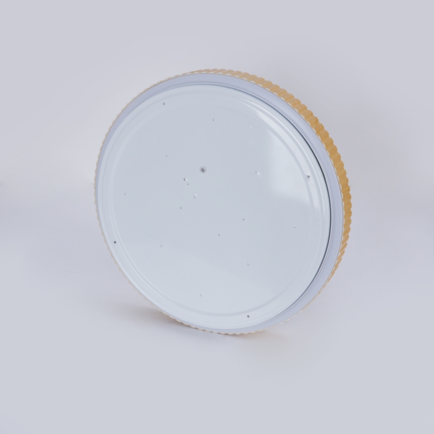 Brilagi - LED stmievateľné stropné svietidlo CORVO LED/72W/230V 3000-6000K drevený dekor pr. 50 cm + diaľkové ovládanie