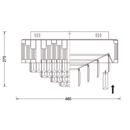 Brilagi - stmievateľné LED stropné svietidlo CROWN LED/41W/230V 3000-6000K pr. 48 cm zlaté + diaľkové ovládanie