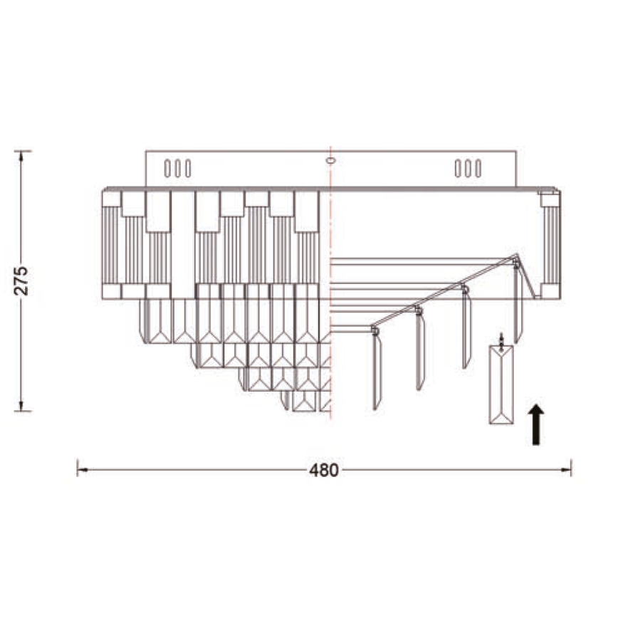 Brilagi - stmievateľné LED stropné svietidlo CROWN LED/41W/230V 3000-6000K pr. 48 cm zlaté + diaľkové ovládanie