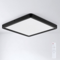 Brilagi - LED stmievateľné stropné svietidlo ESTELA SQUARE LED/36W/230V 3000-6500K 31x31 cm čierna + diaľkové ovládanie