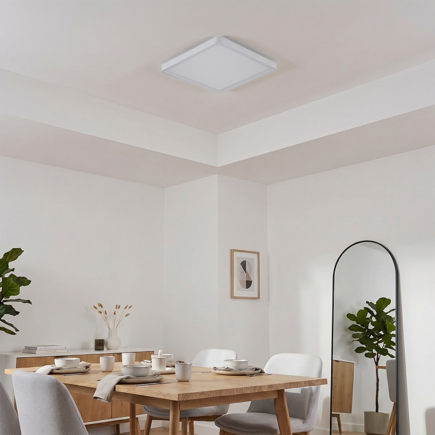 Brilagi - LED stmievateľné stropné svietidlo ESTELA SQUARE LED/36W/230V 3000-6500K 31x31 cm biela + diaľkové ovládanie