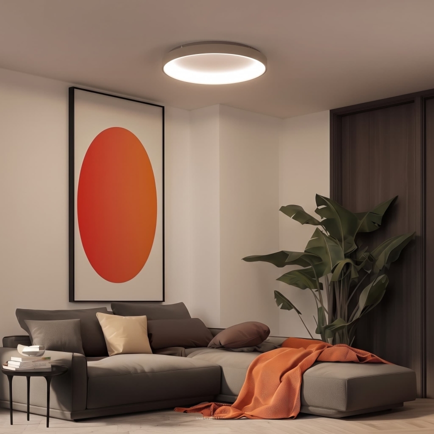 BRILAGI - LED Stmievateľné stropné svietidlo FALCON II LED/108W/230V 3000-6500K pr. 80 cm biela/béžová + diaľkové ovládanie