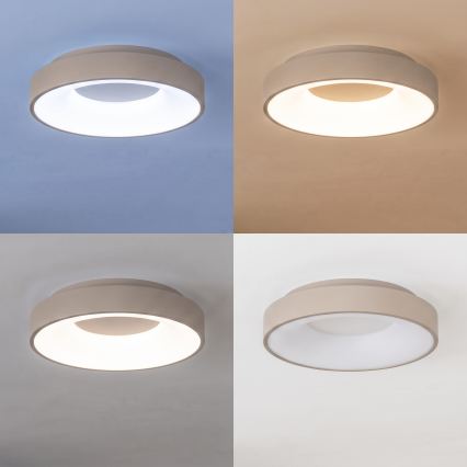 BRILAGI - LED Stmievateľné stropné svietidlo FALCON II LED/67W/230V 3000-6500K pr. 40 cm biela/béžová + diaľkové ovládanie