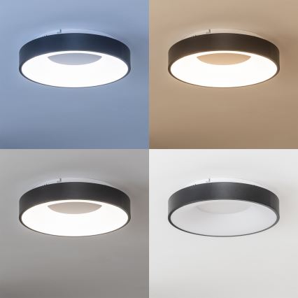 Brilagi - LED stmievateľné stropné svietidlo FALCON II LED/67W/230V 3000-6500K pr. 40 cm čierna + diaľkové ovládanie