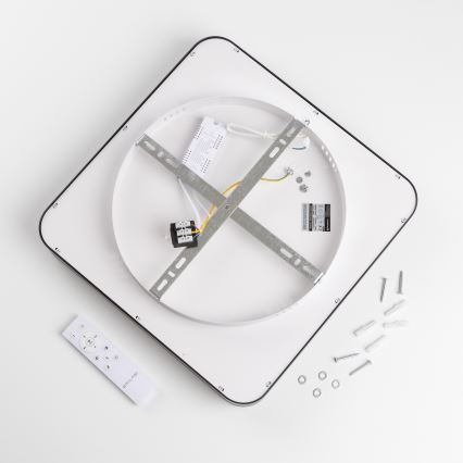 Brilagi - Stmievateľné LED stropné svietidlo FALCON II LED/80W/230V 3000-6500K 40x40 cm čierne + diaľkové ovládanie